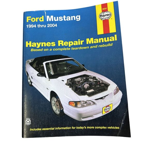 Vtg Haynes Repair Manual Ford Mustang 1994 Thru 2004 Automotive Manual - Picture 1 of 5